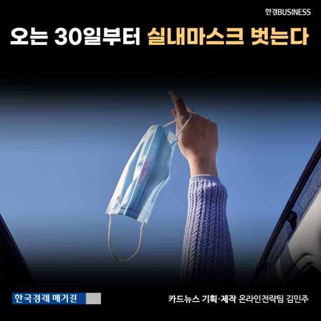 [카드뉴스] 오는 30일부터 실내마스크 벗는다