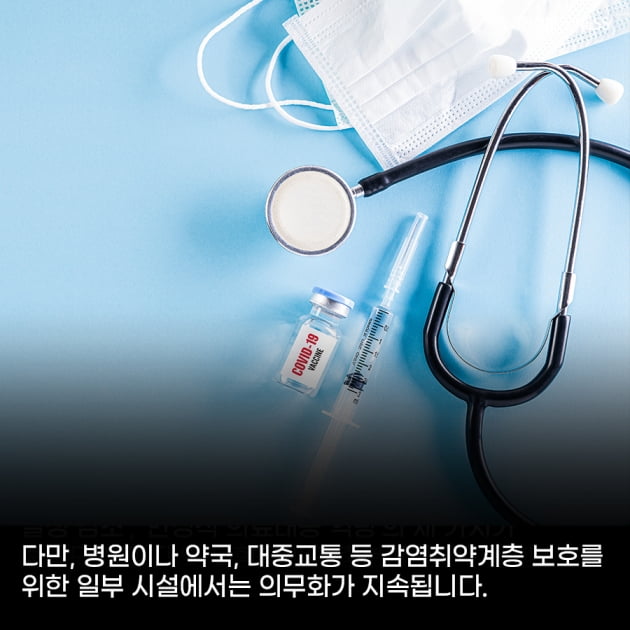[카드뉴스] 오는 30일부터 실내마스크 벗는다
