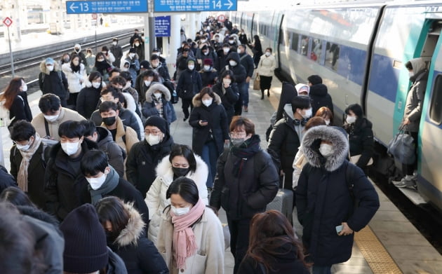 [포토] 한파 속 움츠린 귀경길