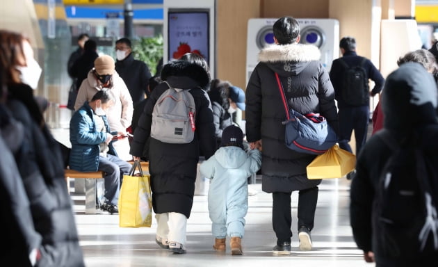 [포토] 한파 속 움츠린 귀경길