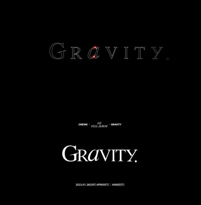 원위, 28일 데뷔 첫 영어 정규 앨범 발매…앨범명은 'GRAVITY'[공식]