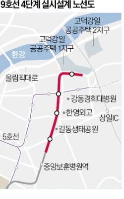 보훈병원역~고덕강일 1지구, 9호선 4단계 연장 공사 착수