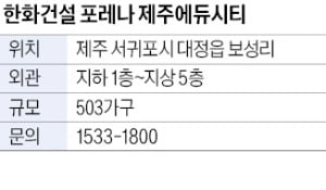 한화건설 포레나 제주 에듀시티, 제주영어교육도시 인접한 중대형 503가구