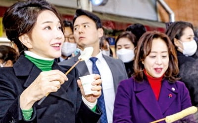 [포토] 홀로 대구 찾은 김건희 여사 급식 봉사 후 서문시장 방문 