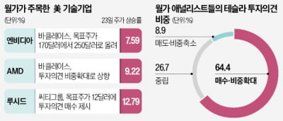 美기술주 낙관론 다시 '고개'…반도체·전기차株 목표가 쑥쑥