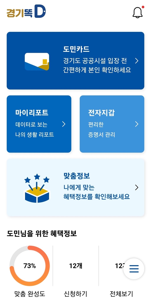 경기도 행정앱 '경기똑D' 내 도민카드 사용처 53→83곳 확대