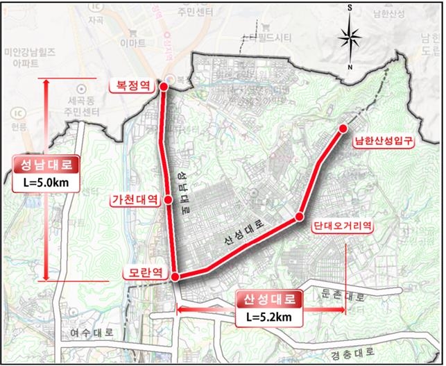 성남~서울 복정 간선급행버스 사업 승인…2026년 운행