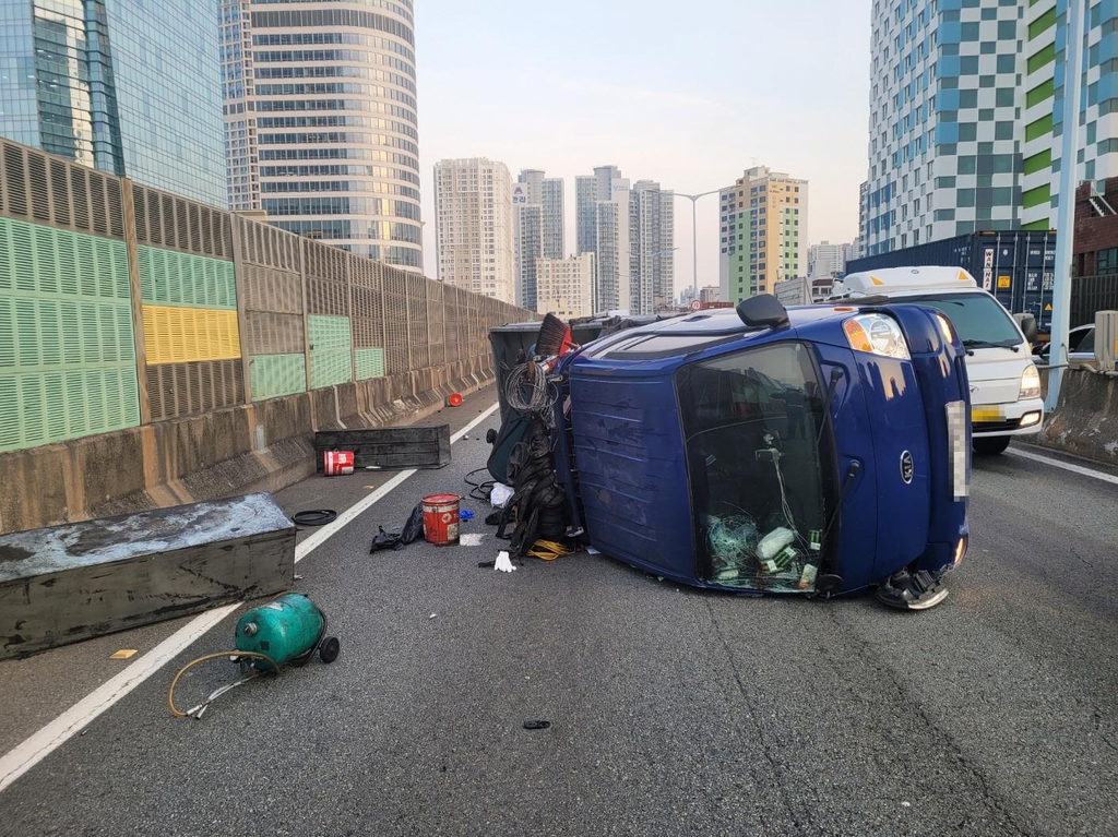 '교통체증 나몰라라' 사고 차량 두고 도주한 음주운전자 검거