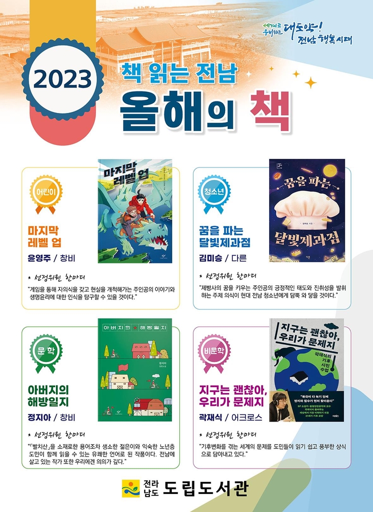 전남도립도서관, 올해의 책 4권 선정