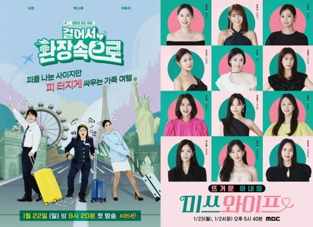 '걸환장' '미쓰와이프' 포스터./사진제공=KBS, MBC