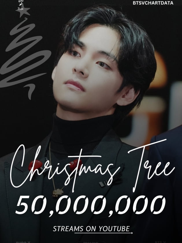 믿고 듣는 OST KING’ 방탄소년단 뷔 ‘Christmas Tree’ 유튜브 5000만 돌파