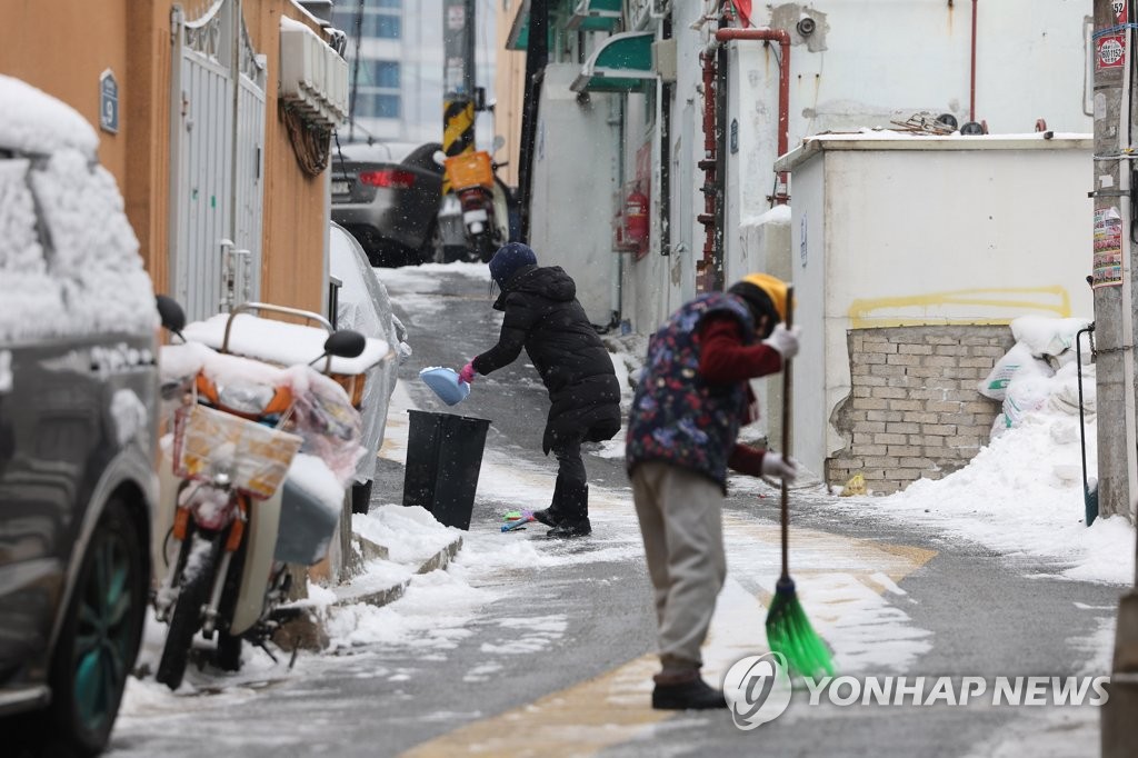 대체로 맑지만 전라·제주에 눈…낮최고 -7∼3도 다시 추워져