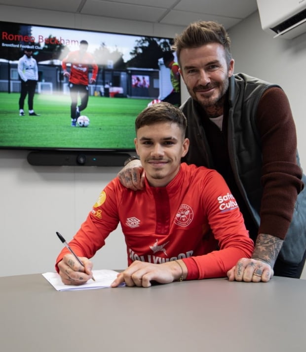 Beckham’s son Romeo made a loan move to team Brentford B