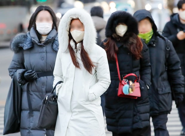 강추위에 두터운 옷을 입은 시민들이 잰걸음으로 걸어가고 있다. / 사진=뉴스1