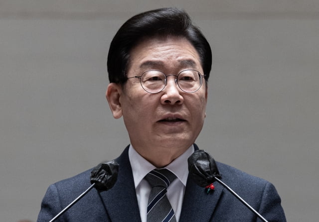 이재명 더불어민주당 대표가 6일 오후 서울 여의도 국회에서 열린 의원총회에서 발언하고 있다. / 사진=뉴스1