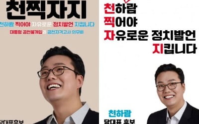 "천찍○○"…이준석 올린 '천하람 지지' 포스터 '성적 비하' 논란