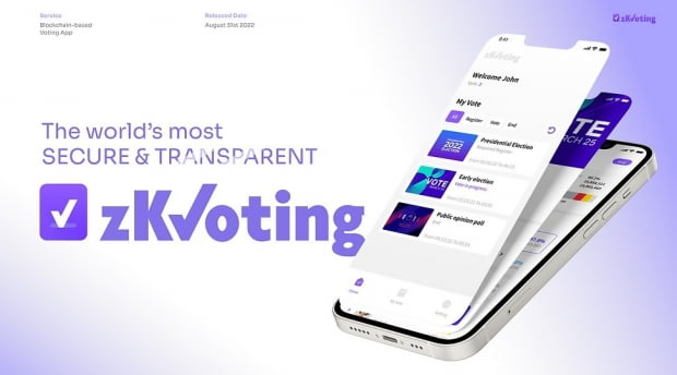 퍼블릭 블록체인 기반 투표 앱 '지케이보팅(zkVoting)' / 사진=지크립토