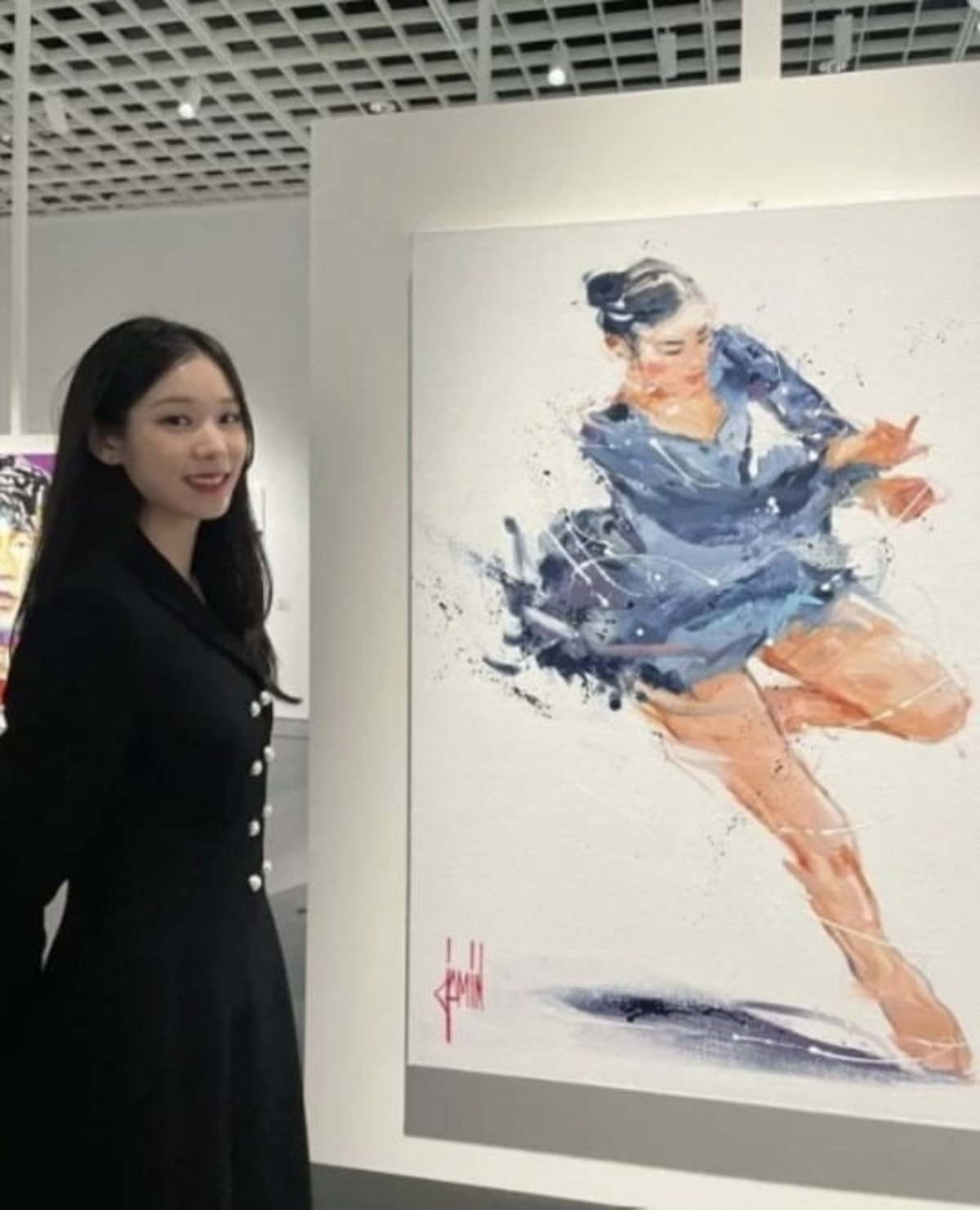 ‘Figure Queen’ painted by a French artist…  Kim Yuna, who posted a self-certification shot