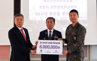 대구은행, 육군 50사단에 성금 600만원 전달