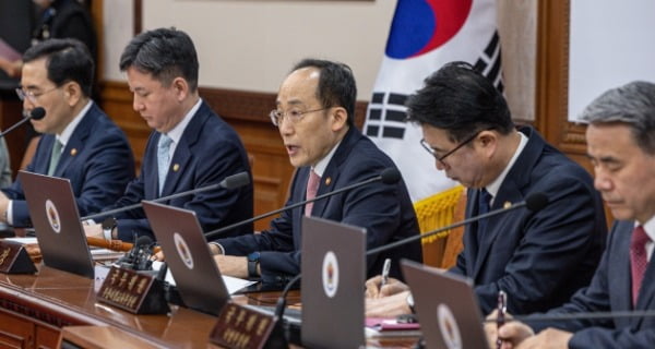 추경호 경제부총리 겸 기획재정부 장관이 28일 오전 서울정부서울청사에서 열린 국무회의에서 의제에 대해 발언하고 있다. 연합뉴스