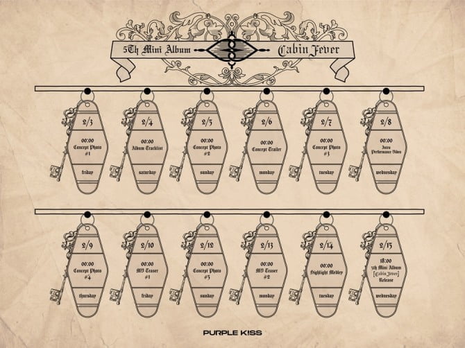 퍼플키스, 미니 5집 스케줄러 공개…풍성한 티징 콘텐츠 예고