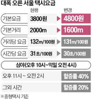 시민들 "요금 비싸 못타겠어요"…택시기사도 "콜 줄었어요" 당황