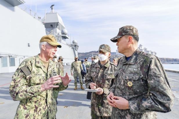 해군작전사·미 7함대사령부, 해군 협력 분야 확대 논의