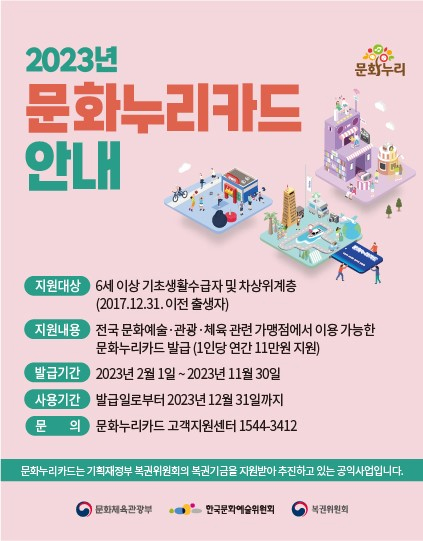 광주 문화누리카드 취약계층 9만8천여명 지원