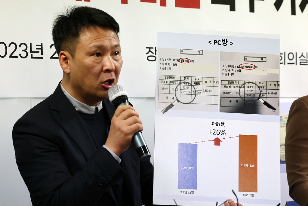 [사진톡톡] 소상공인, 전기ㆍ가스요금 대책 마련 촉구