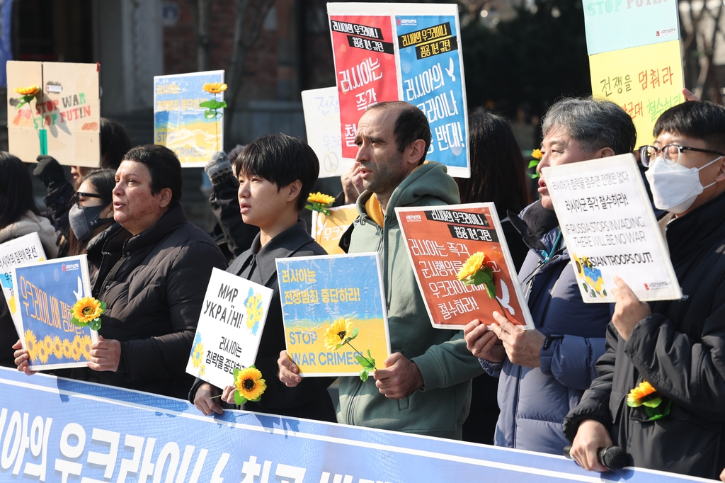 [사진톡톡] 전쟁 중단 촉구