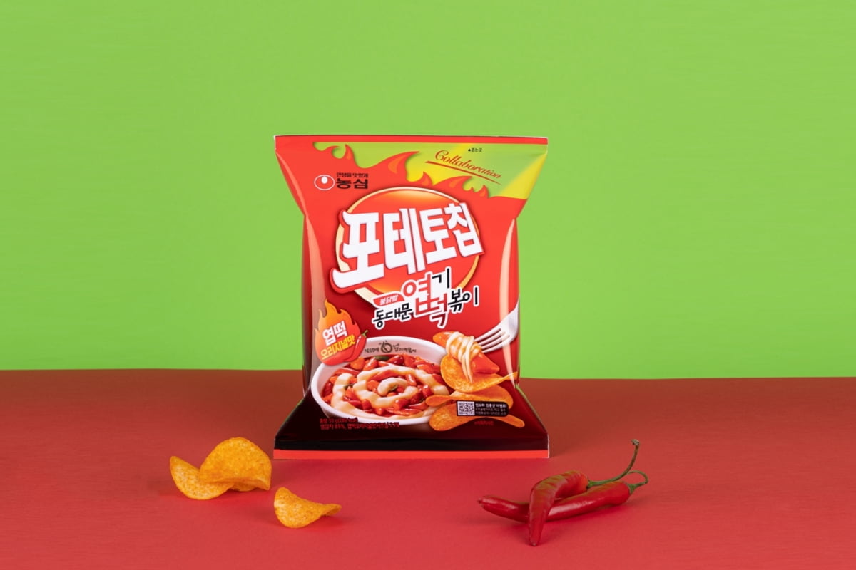 "매운맛 감자칩 나왔다"...농심, 포테토칩 엽떡오리지널맛 출시