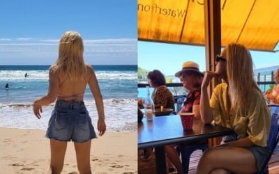 바다, 구리빛 피부와 함께 해변룩…건강美 넘치는 근황