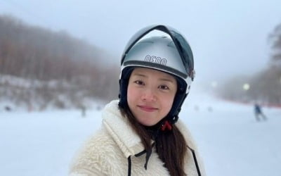 손담비, 꿀 떨어지는 결혼 생활…스키장 방문에 '함박 웃음'