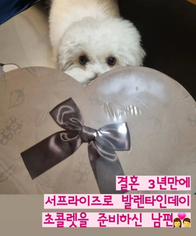 민혜연, ♥주진모에 초콜릿 받았다 "결혼 3년만 밸런타인데이 서프라이즈"