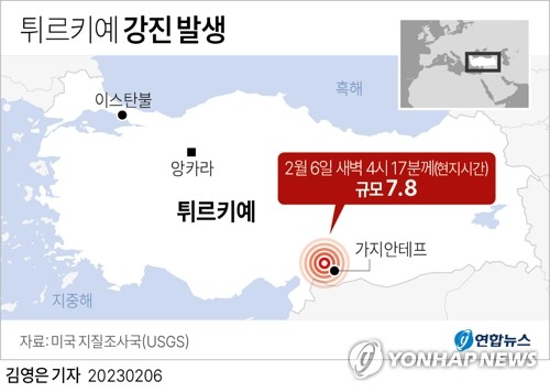 튀르키예 지진대 인구 6위 도시 덮쳐…"역사 거점"