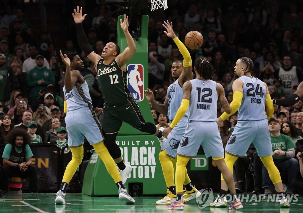 스마트·브라운 빠진 NBA 보스턴, 멤피스 꺾고 4연승 질주