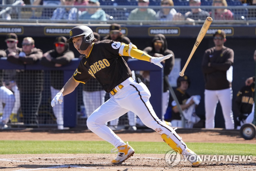 [WBC 캠프] 김하성, 대표팀 합류 직전 MLB 시범경기서 2안타 2타점