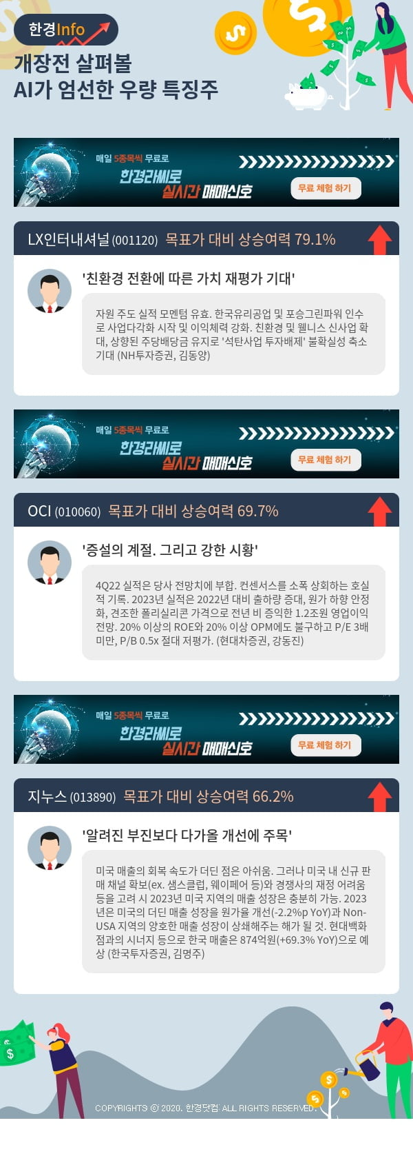 개장전 살펴볼 AI가 엄선한 우량 특징주