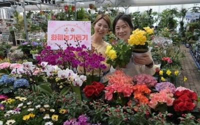 [포토] '화훼 농가 돕기, 봄맞이 꽃 행사'