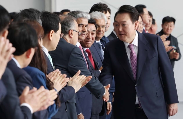[포토] S-OIL 샤힌 프로젝트 기공식에 참석한 윤 대통령