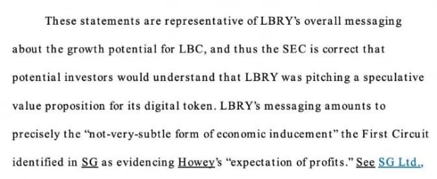 SEC v. LBRY 판례 / 사진=SEC