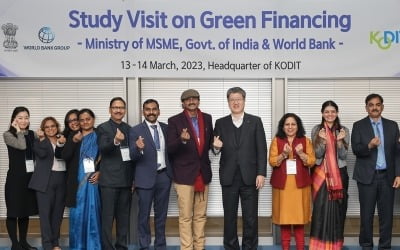 최원목 신보 이사장, 세계은행·인도 정부 대표단과 녹색 금융 논의