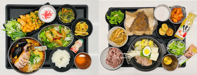 네오위즈 구내식당 메뉴. 회사 측은 직원들에게 3끼 무료로 식사를 제공하고 있다. 사진=네오위즈 제공