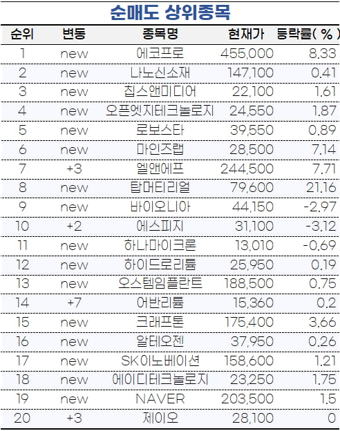 [마켓PRO] 초고수들, 에코프로 팔고 포스코케미칼 사들였다