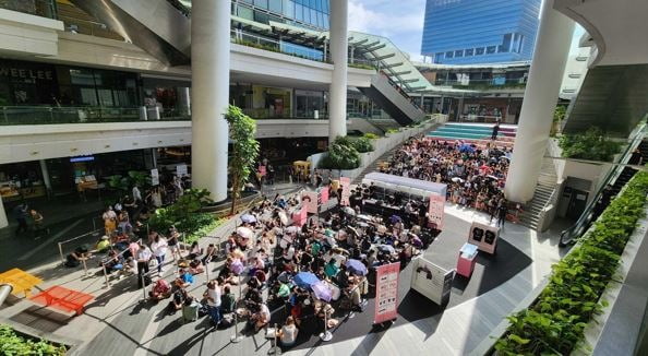 (사진 출처=비마이프렌즈 제공) 2023 마마무 월드투어 ‘MY CON’ 팝업 스토어  @싱가포르