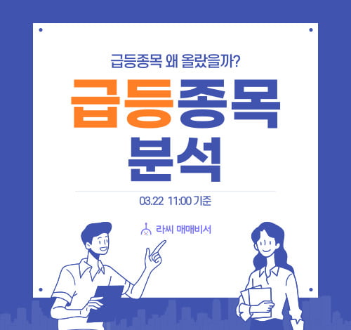 오전장 급등주 PICK 5 - 위세아이텍, 이엔플러스, 큐렉소...