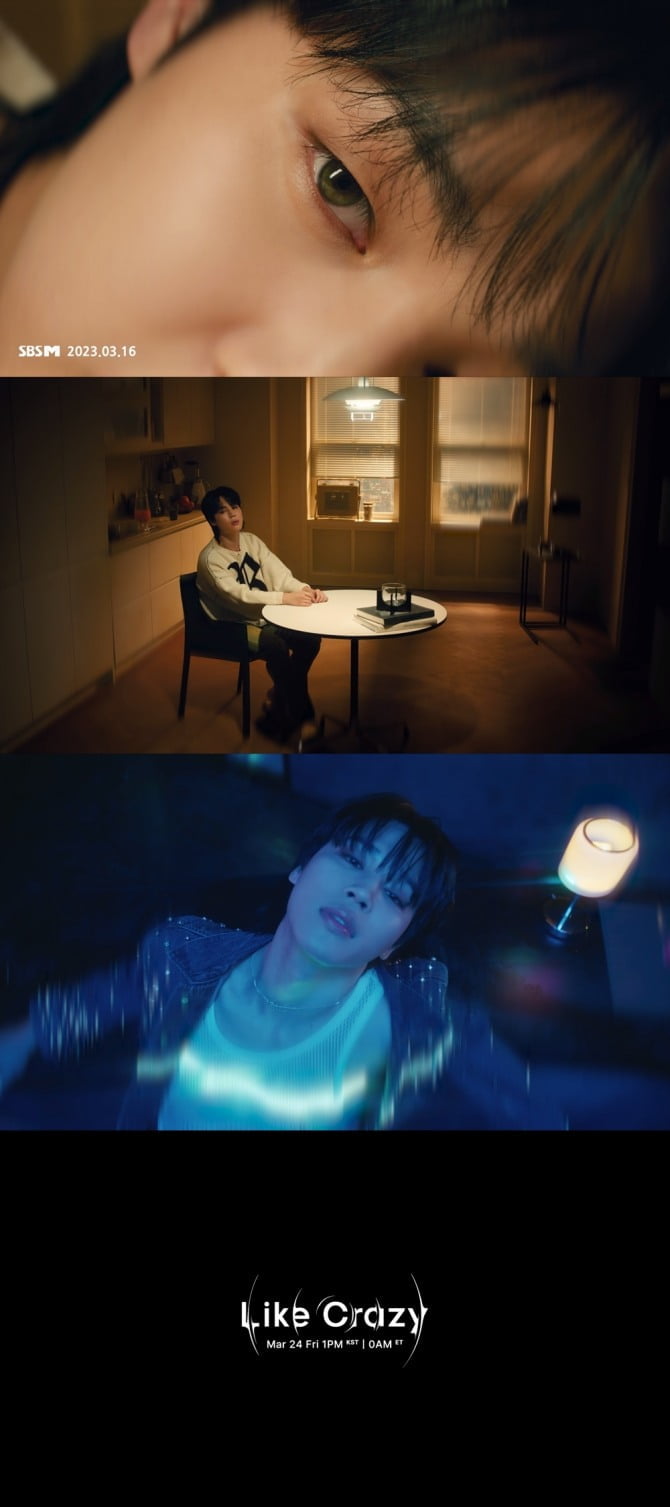 방탄소년단 지민, ‘Like Crazy’ 뮤직비디오 티저 공개…매력적 비주얼 과시