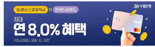 3000좌 한도…수협 신용카드 결제 등 충족시 최대 연 4.5%