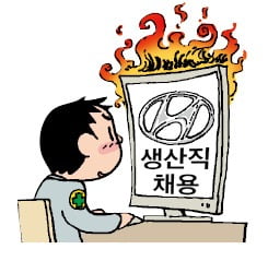 연봉 1억 킹산직 뽑는다…현대차 홈피 마비 | 한국경제