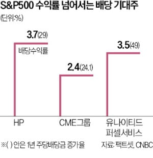 '배당킹' 찾아라…"HP·CME그룹 주목"